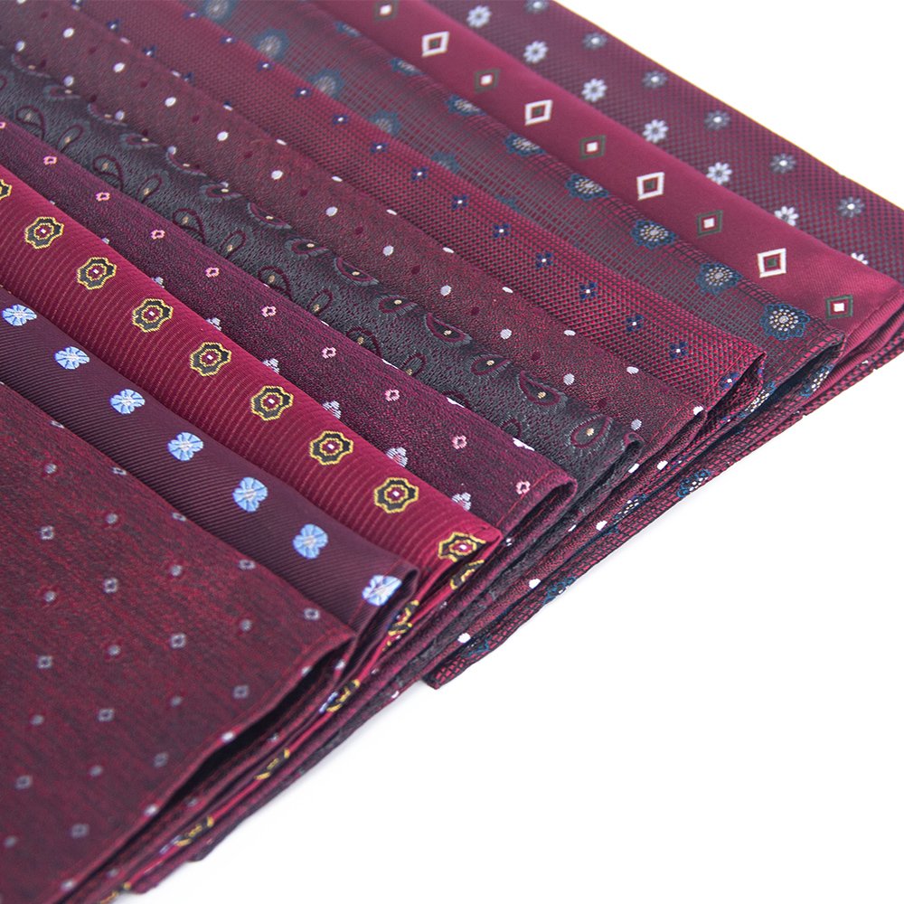 Custom men's high quality handmade 100% pure organic polyester square pocket handkerchief spot wholesale