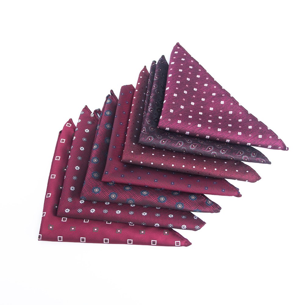 Custom men's high quality handmade 100% pure organic polyester square pocket handkerchief spot wholesale