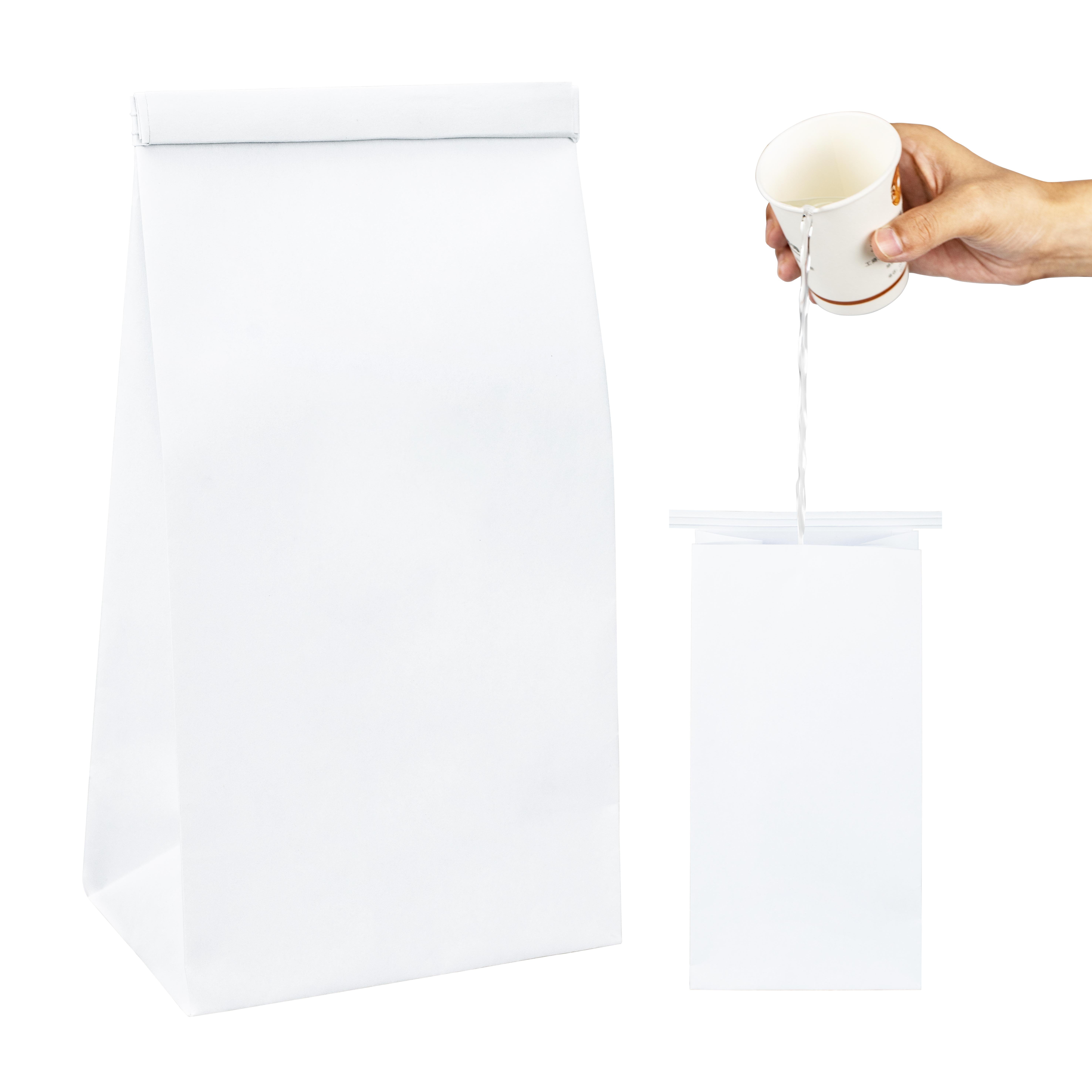 Disposable Vomit Bags Custom Printed Sick Waterproof Paper Package Air Travel Sickness Paper Bags With Tin Tie