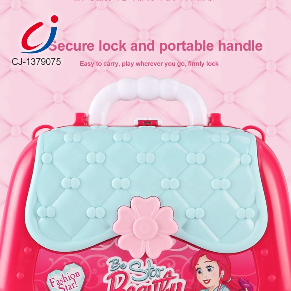 2 in 1 Bag Design Cosmetic Pretend Play Set Make Up Kit Girls Toys, Wholesale Toy From China Plastic Cosmetic Toy Bag