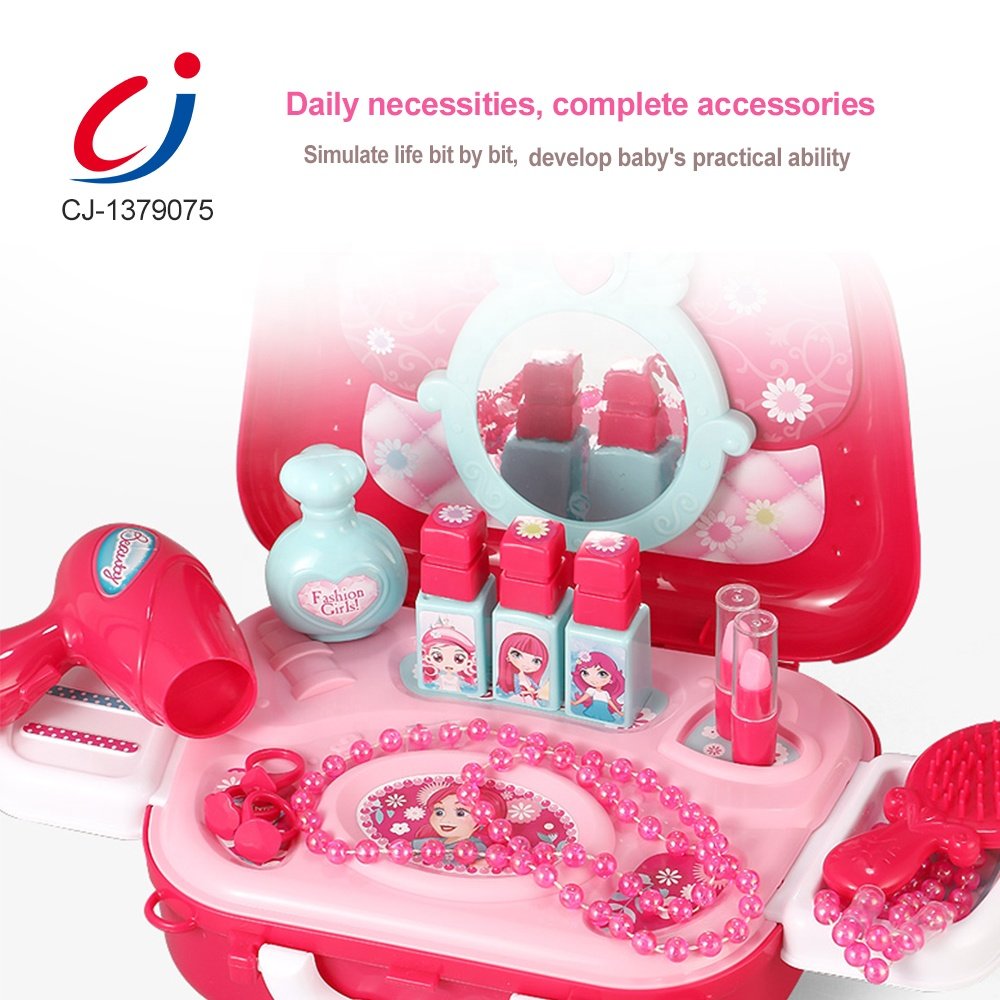 2 in 1 Bag Design Cosmetic Pretend Play Set Make Up Kit Girls Toys, Wholesale Toy From China Plastic Cosmetic Toy Bag