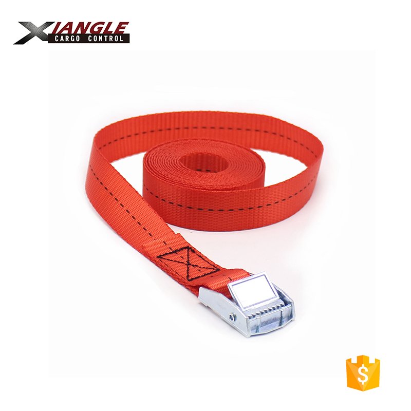 wholesale 1 inch 250kgs soft loop motorcycle adjustable tie down straps zinc alloy cam lock buckle cargo lashing straps