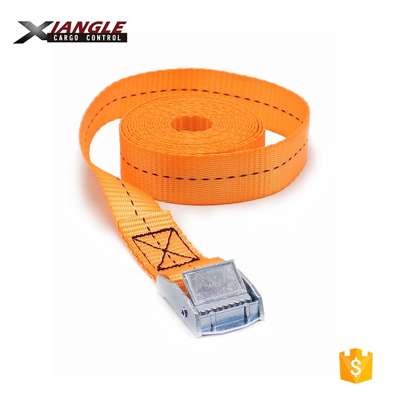 wholesale 1 inch 250kgs soft loop motorcycle adjustable tie down straps zinc alloy cam lock buckle cargo lashing straps