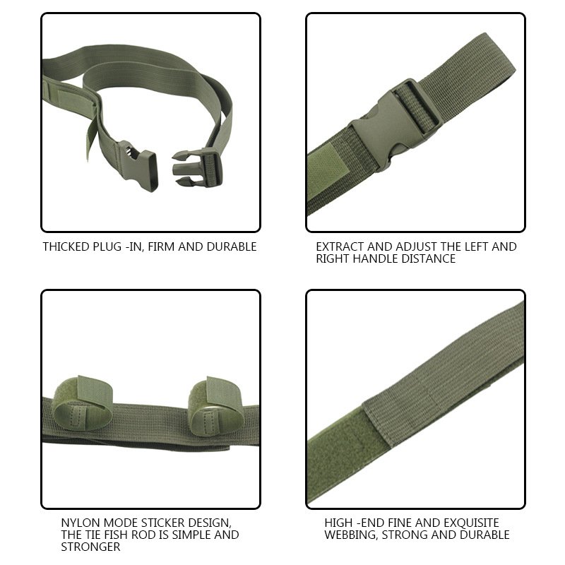 JETSHARK custom printed adjustable car fishing belt accessories Storage nylon fishing rod tie strap