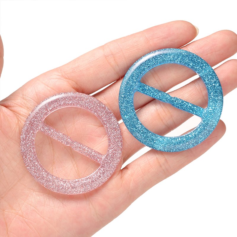 Fashion Round T-Shirt Ties Clip Resin Scarves Buckle Clothing Corner Knotted Ring Buckle Scarf Ring for Girl Women
