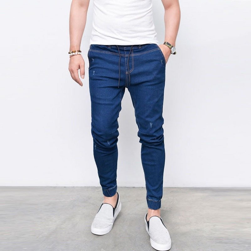 2024 New European and American Men's Jeans with Stretch Jeans Men's Pants Clothing Denim Men's Pants
