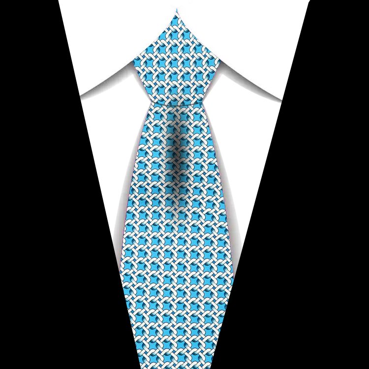 Custom Logo 8cm Classic Business Tie Woven Jacquard Polyester Neck Ties For Men