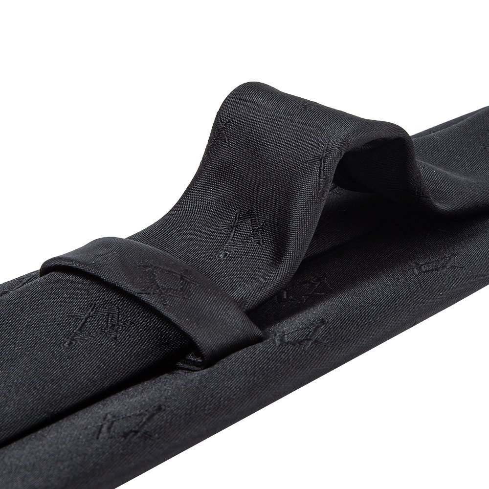 Quality New Craft Masonic Black Square & Compass Design Tie Regalia Masons Gift Mens Polyester Neck Ties Wholesale