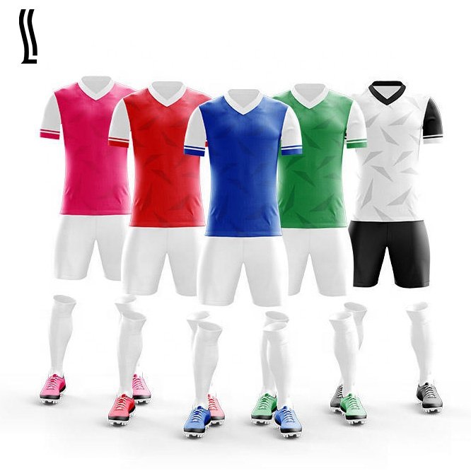 Luson High Quality Sportswear Football Jersey Custom Soccer Uniform Kids Set Sublimation Soccer Jersey Green