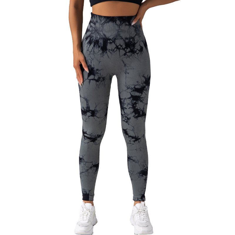 New Tie Dye Seamless High Waisted Workout Gym Fitness Leggings for Women Scrunch Butt Lifting Yoga Gym Athletic Pants