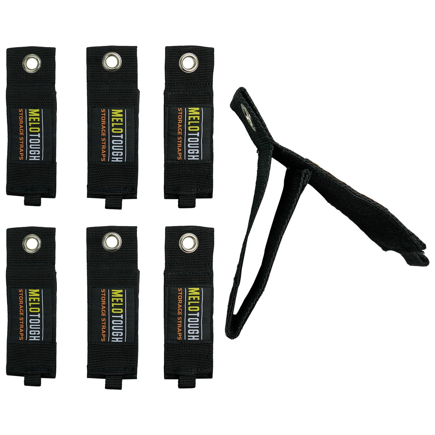 Hot Selling Hook And Loop Double Layer Black Adjustable Non-slip Cable Tie With Metal Buckle