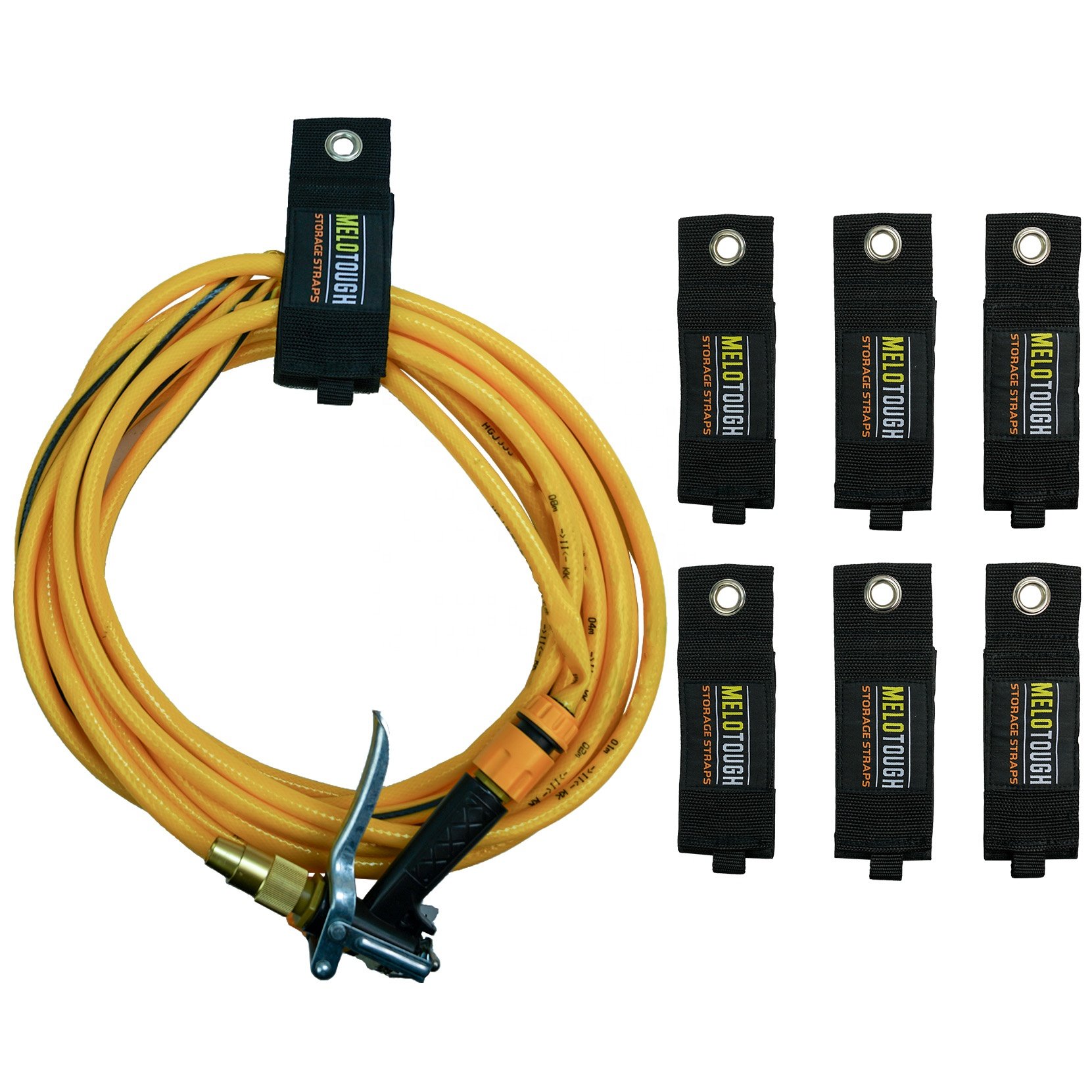 Hot Selling Hook And Loop Double Layer Black Adjustable Non-slip Cable Tie With Metal Buckle