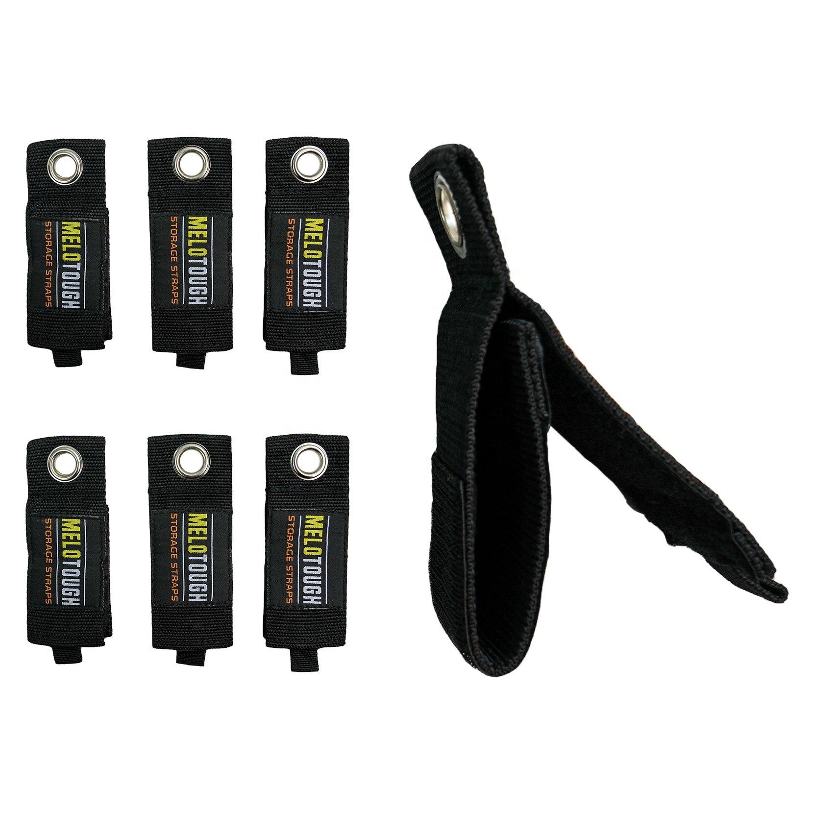 Hot Selling Hook And Loop Double Layer Black Adjustable Non-slip Cable Tie With Metal Buckle