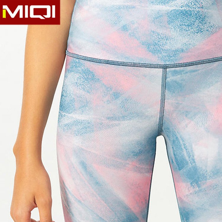 Wholesale Fitness Women Apparel Clothing Recycled Tie Dye Yoga Pants Kids Active Wear