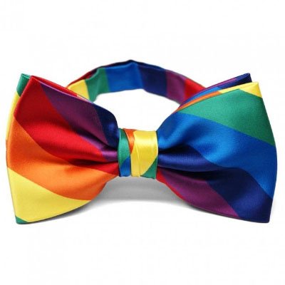 Wholesale Custom 100% Polyester Rainbow Sublimation Print Bow Tie for Men Men's Fashion Accessory