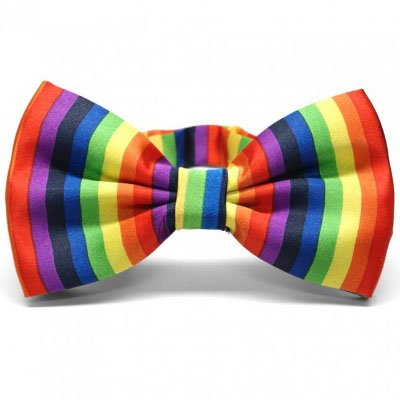 Wholesale Custom 100% Polyester Rainbow Sublimation Print Bow Tie for Men Men's Fashion Accessory