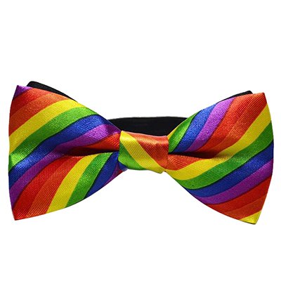 Wholesale Custom 100% Polyester Rainbow Sublimation Print Bow Tie for Men Men's Fashion Accessory