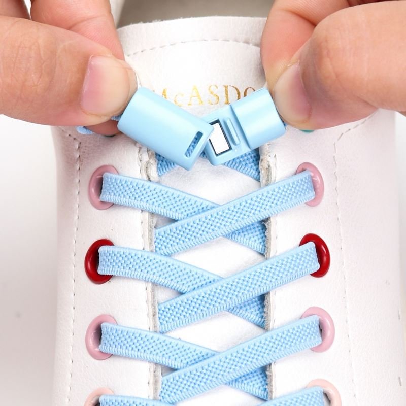 2021 New Elastic No tie Shoe laces Sneakers Shoe lace Quick Lazy Laces Multicolor Magnetic Lock Shoelaces