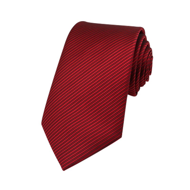 Stylish Men's Stripe Necktie Red Navy Blue Green Twill Party Formal Business Wedding Trendy Neck Ties 3.15'' (8cm)