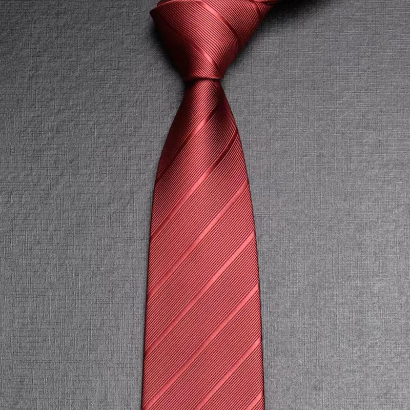 New 8CM black grey tie groom wedding tie diagonal striped suit accessories hand tie wholesale stock