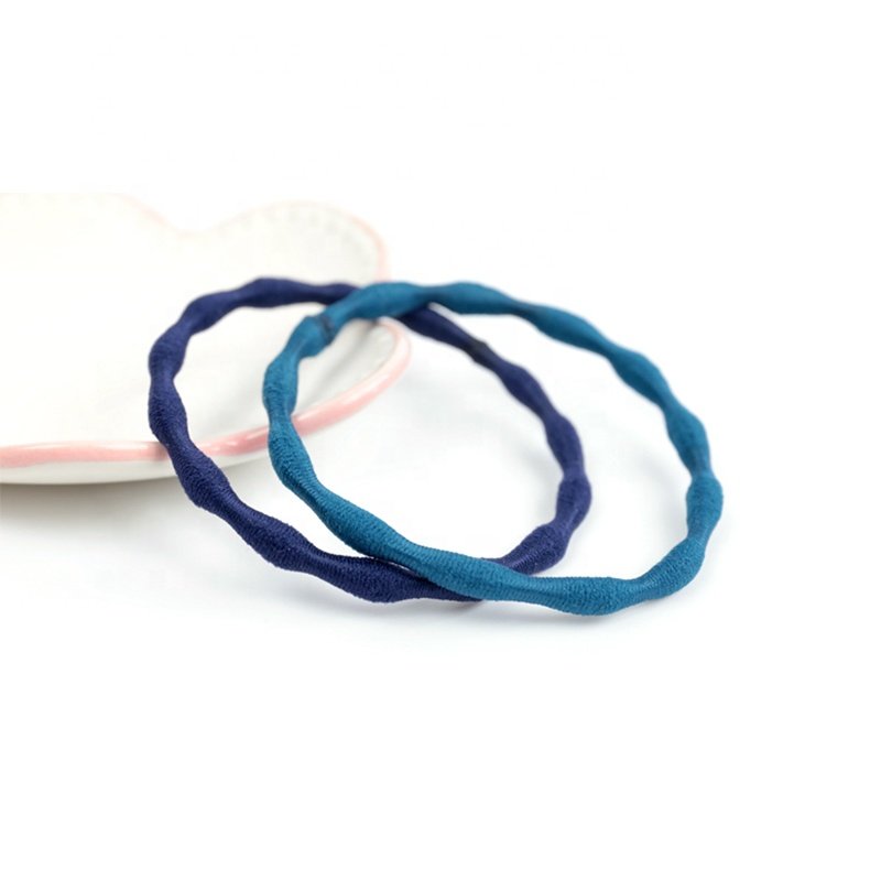 KKNEKKI 2021 Korea Ins Knitted Seamless No Crease Set Hair Rope Band Silk Hair Scrunchies For Women