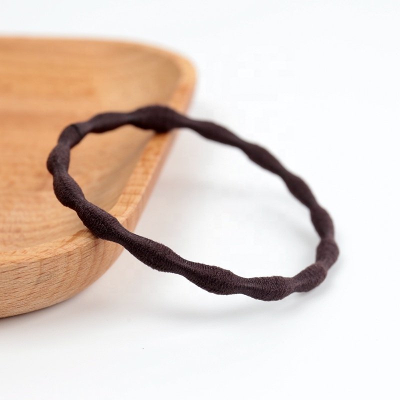 KKNEKKI 2021 Korea Ins Knitted Seamless No Crease Set Hair Rope Band Silk Hair Scrunchies For Women