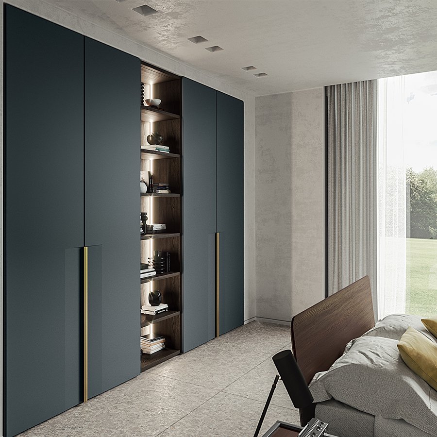 JY European style wooden wardrobe cabinet clothes closet with drawers bedroom closet organizer