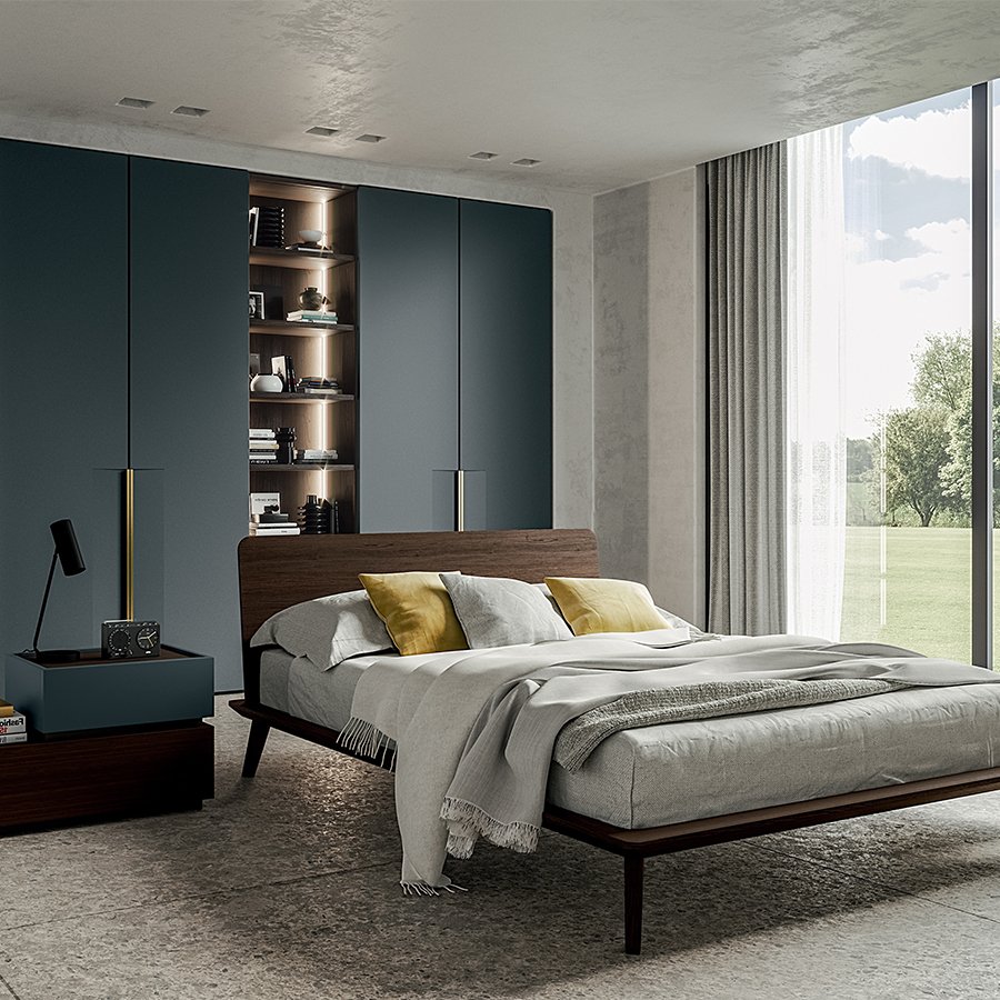 JY European style wooden wardrobe cabinet clothes closet with drawers bedroom closet organizer