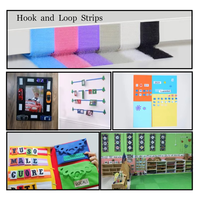 0.47 * 6.30 inch Direct Factory Cable Tie Wire Storage Self-Adhesive Soft Back to Back Hook Loop Heat Resistance