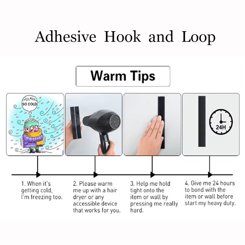 0.47 * 6.30 inch Direct Factory Cable Tie Wire Storage Self-Adhesive Soft Back to Back Hook Loop Heat Resistance