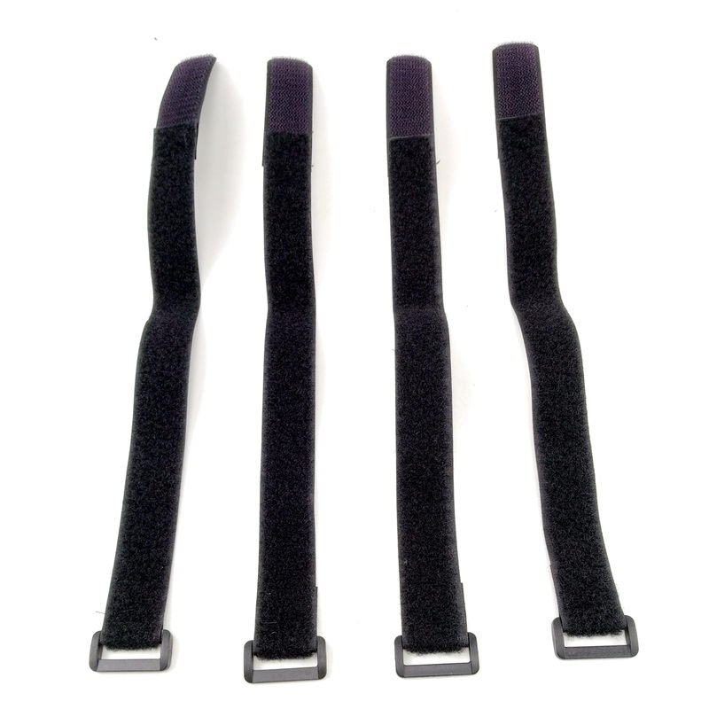 Non slip Cable strap Black Hook and loop cable tie with logo printing 1"x14" anti-slip binding band for sports
