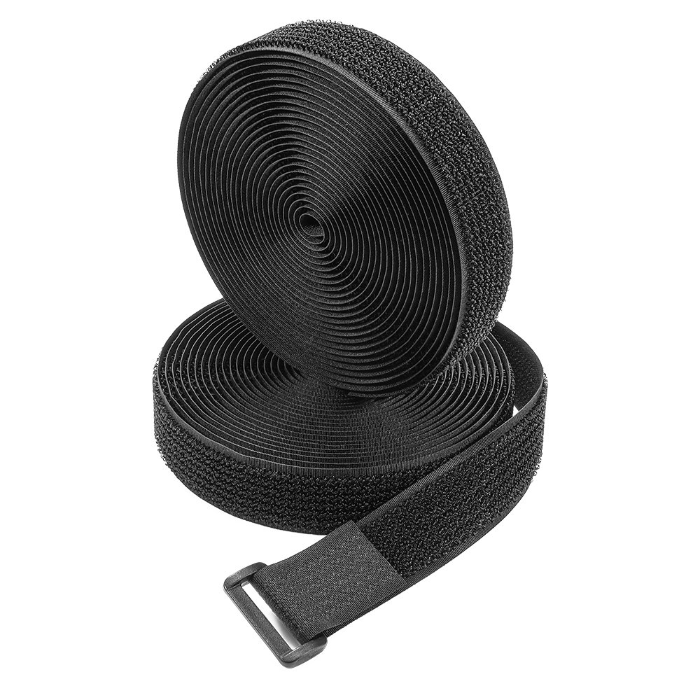 2 in 1 Hook and loop buckle strap Reusable Nylon Polyester Securing Cord Ties for Organizer or Storage