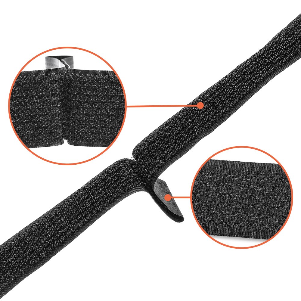 2 in 1 Hook and loop buckle strap Reusable Nylon Polyester Securing Cord Ties for Organizer or Storage