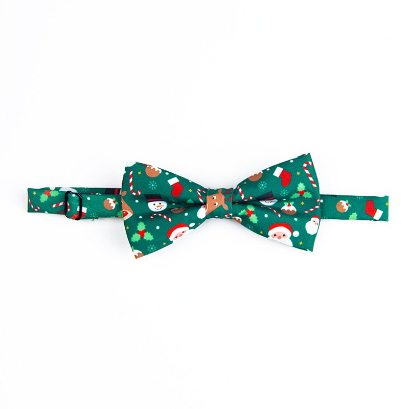 Christmas bowtie Cheap Bow tie Polyester print tie handmade
