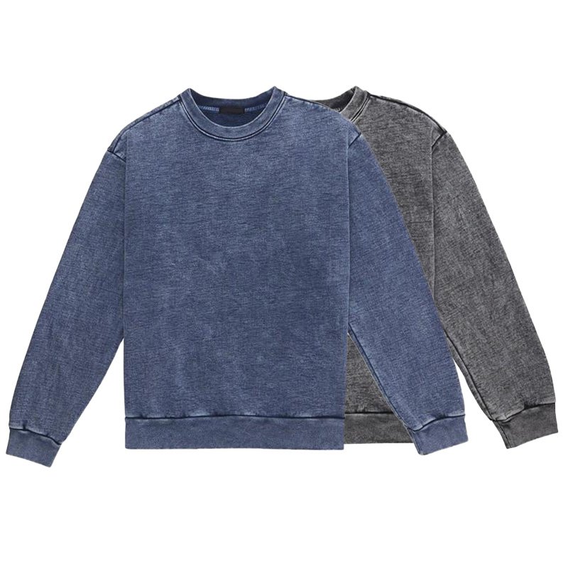 Acid Wash Men 2 Piece Short Set Sportswear Crew Neck Custom Tracksuits Summer Shorts And Hoodie Jogger Set