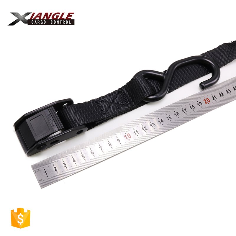 1inch dirt bikes metal cam buckle motorcycle tie down,ATV soft loop tie down strap ,S hook with lock motorcycle lashing straps