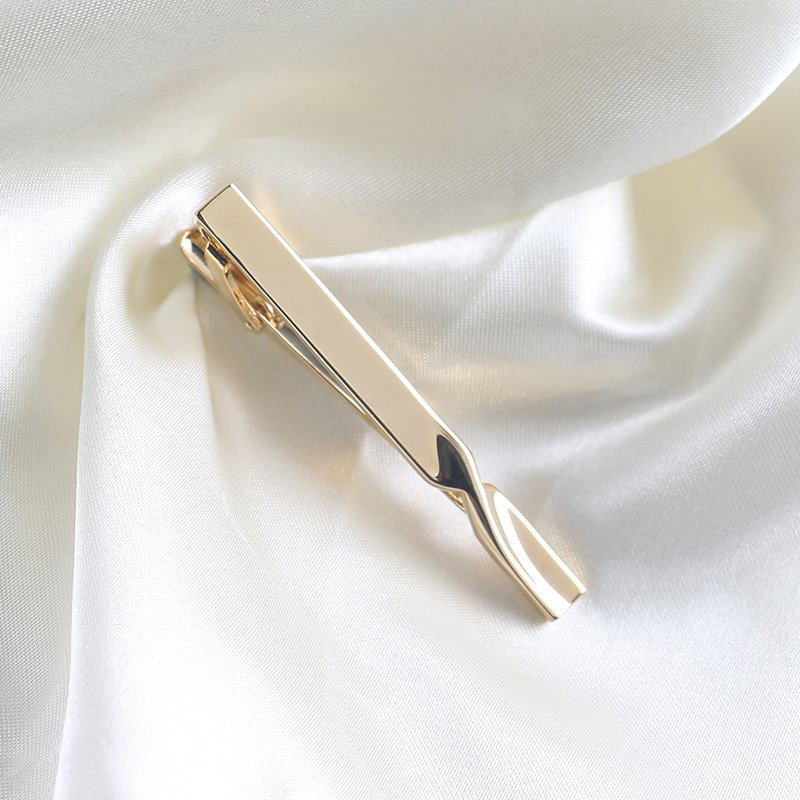 New high quality electroplated gold silver business tie clip men fashion tie clip wholesale