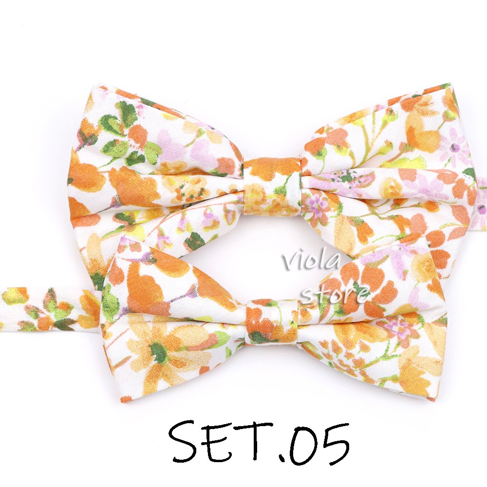 Fashion 22 Styles Floral Parent-Child Bowtie Sets 100% Cotton Men Kids Pet Butterfly Party Dinner Wedding Bow Tie Gift Accessory