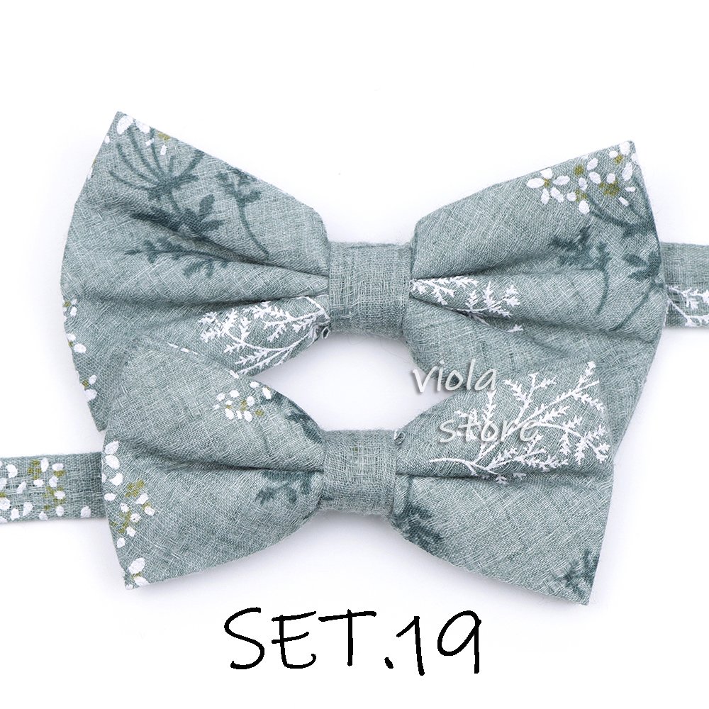 Fashion 22 Styles Floral Parent-Child Bowtie Sets 100% Cotton Men Kids Pet Butterfly Party Dinner Wedding Bow Tie Gift Accessory