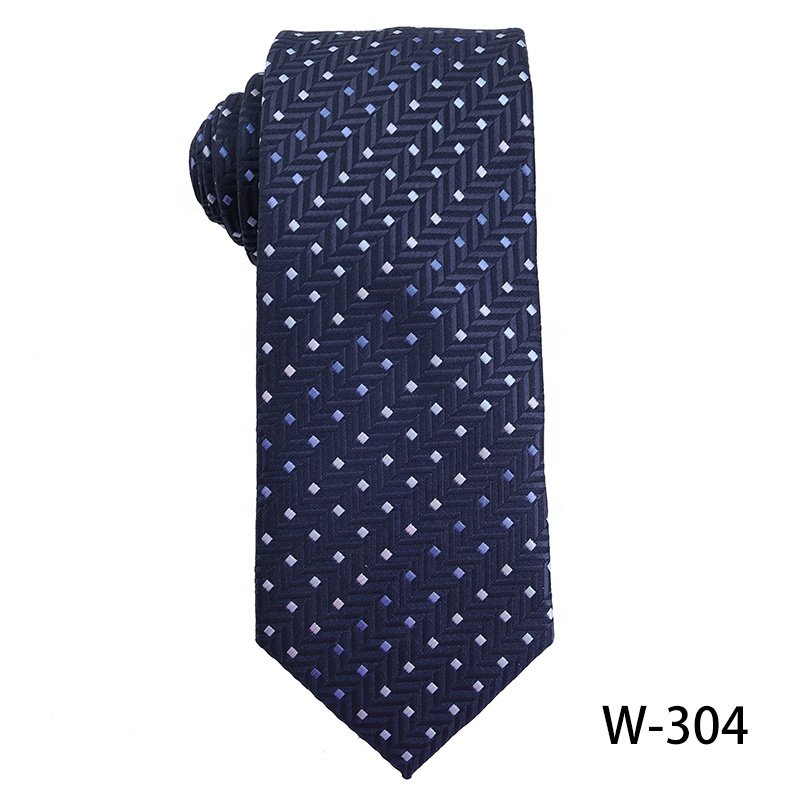 Luxury Italian mens hand made navy blue paisley 7.5cm neck ties high quality jacquard woven 100% polyester men's luxury ties