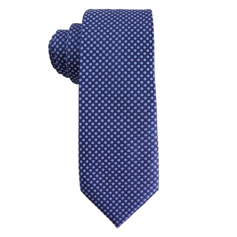 Luxury Italian mens hand made navy blue paisley 7.5cm neck ties high quality jacquard woven 100% polyester men's luxury ties
