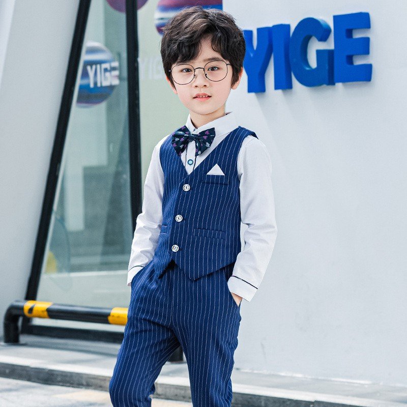 WSG124 New Arrival 3pcs set with tie Clothes Suit for Weddings Children kids suit boy