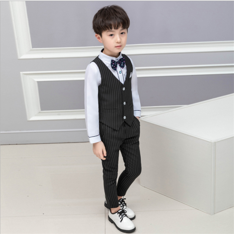 WSG124 New Arrival 3pcs set with tie Clothes Suit for Weddings Children kids suit boy