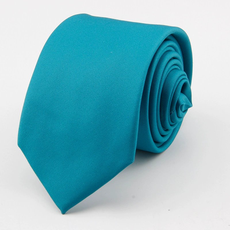 Men's Solid Color Polyester Tie Slimming Fashionable Business Ties Various Colors