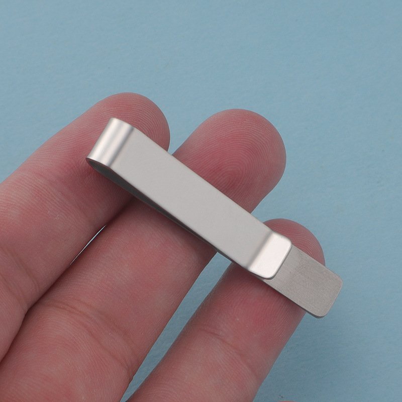 Factory Promotion Custom Personalized Logo Stainless Steel Polishing Brushing Tie Clip Ornament Cufflink Money Pen Clips For Men