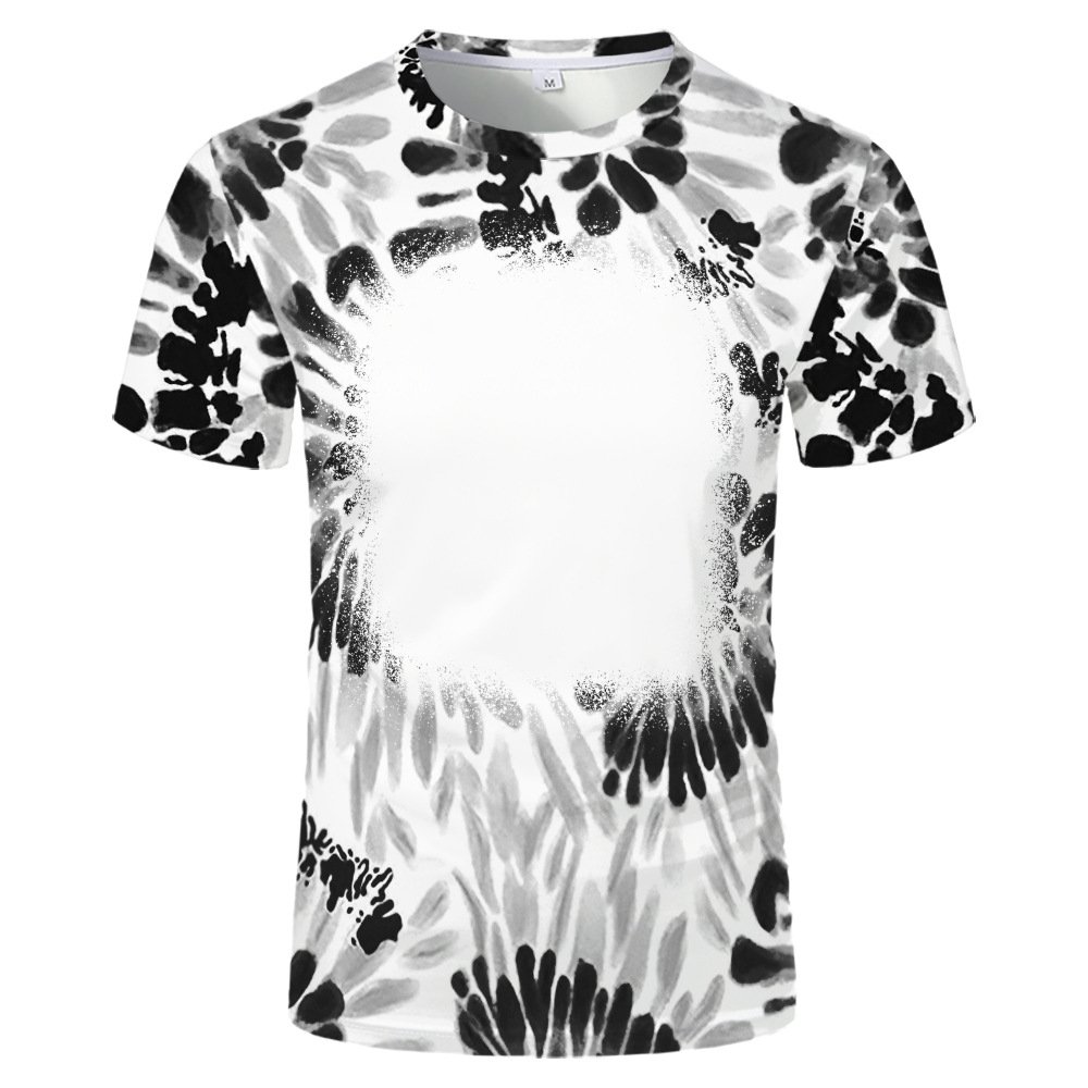 Cheap Price custom sublimation tshirts 100% polyester tie dye colorful print t shirts Breathable for Men's wholesale tees