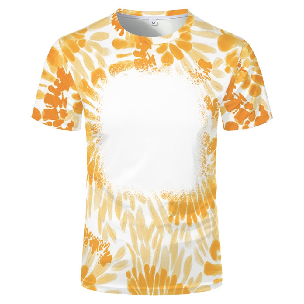 Cheap Price custom sublimation tshirts 100% polyester tie dye colorful print t shirts Breathable for Men's wholesale tees