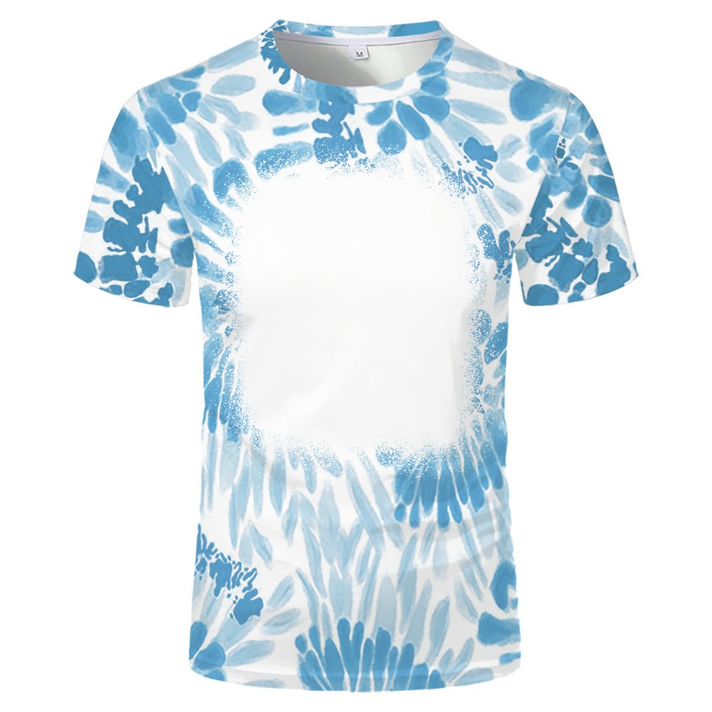 Cheap Price custom sublimation tshirts 100% polyester tie dye colorful print t shirts Breathable for Men's wholesale tees