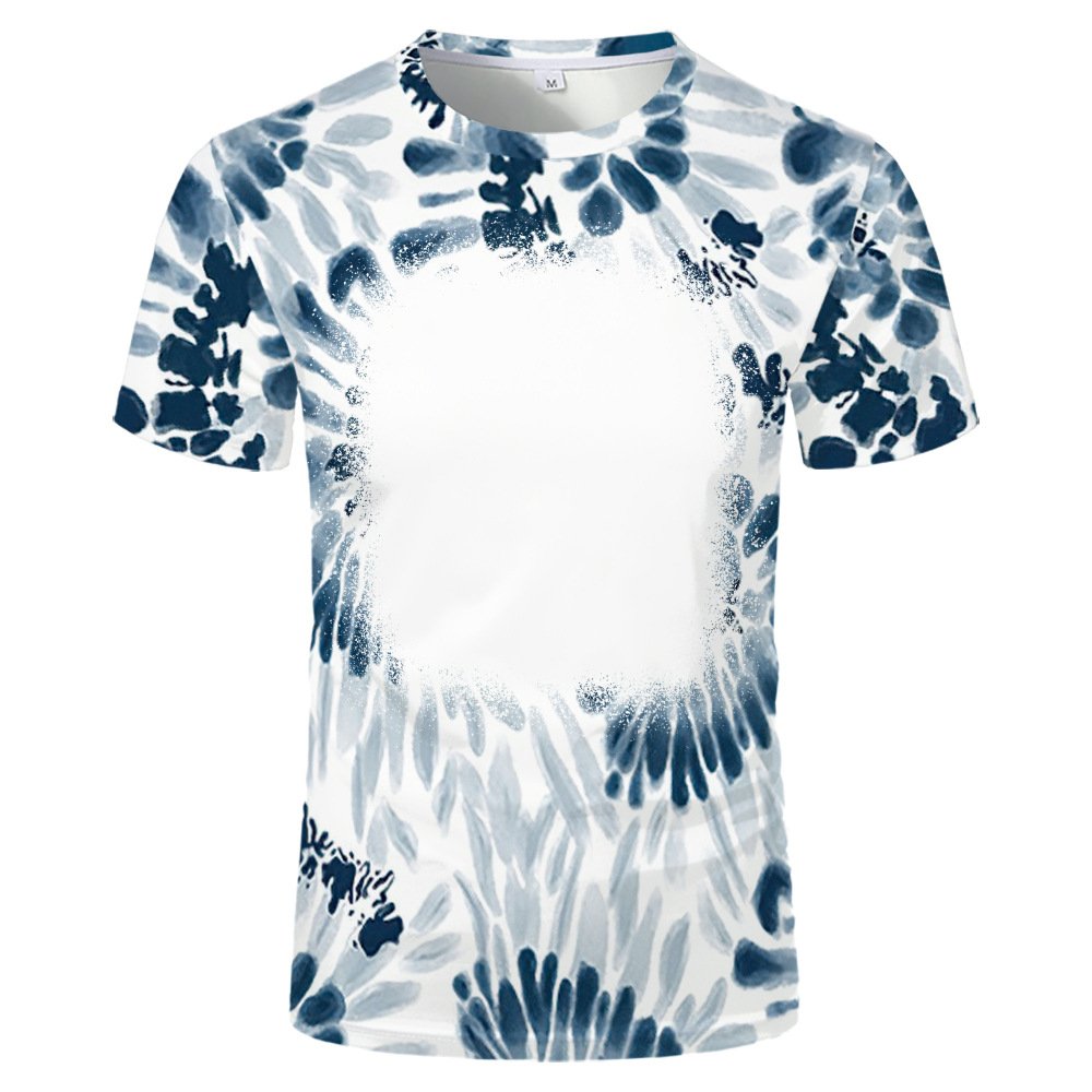 Cheap Price custom sublimation tshirts 100% polyester tie dye colorful print t shirts Breathable for Men's wholesale tees