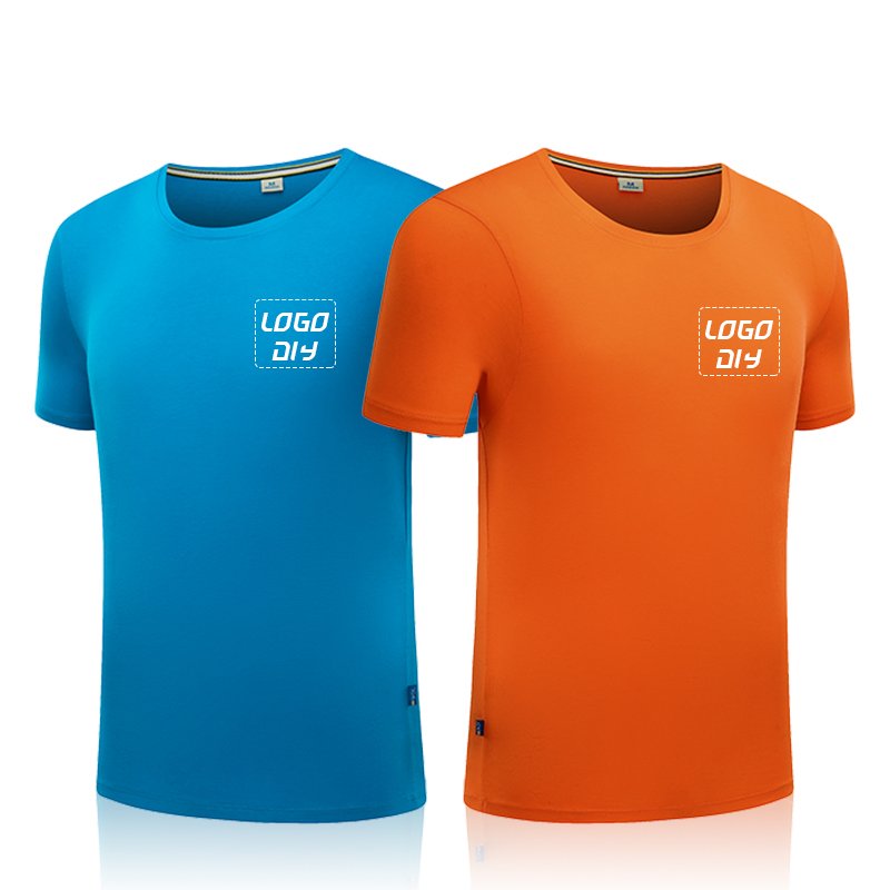 A grade quality plain mercerized cotton round neck t shirt for men and women cut fit t shirt anti-Shrink